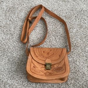 Sergio’s handmade leather crossbody bag